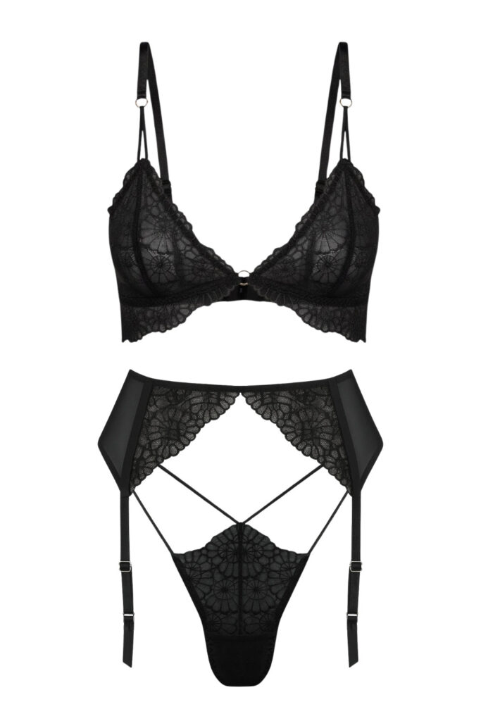 플레르 브라렛 3-PC 블랙