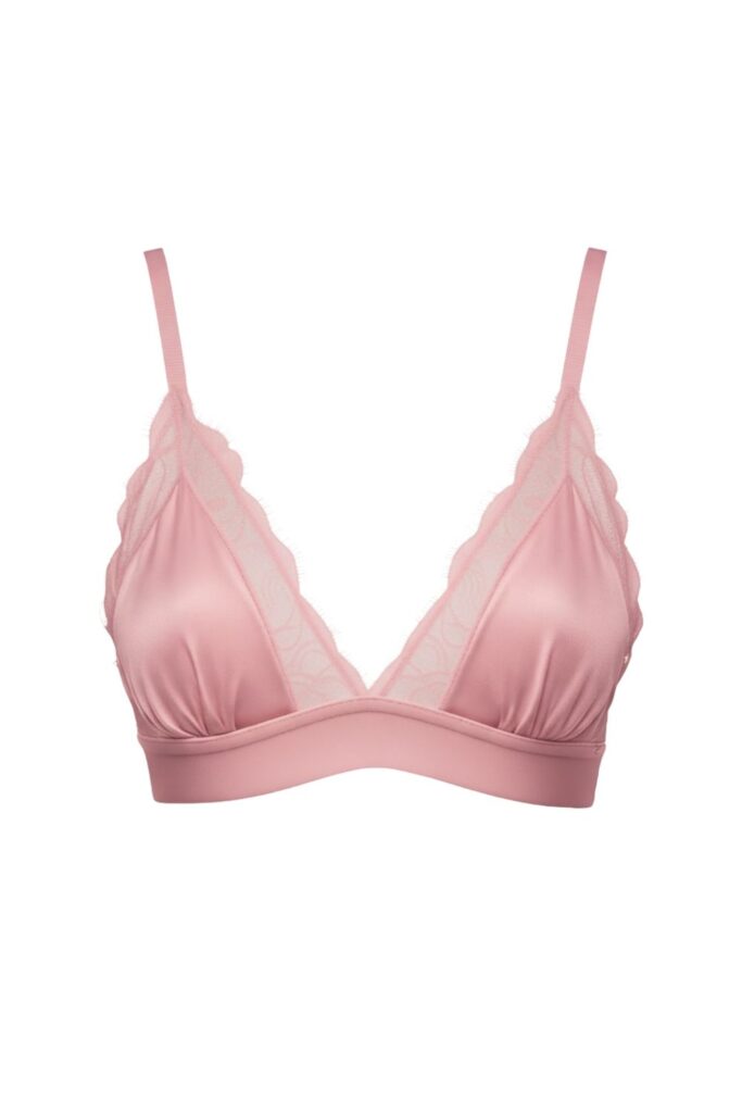 Liv Satin Bralette Rose
