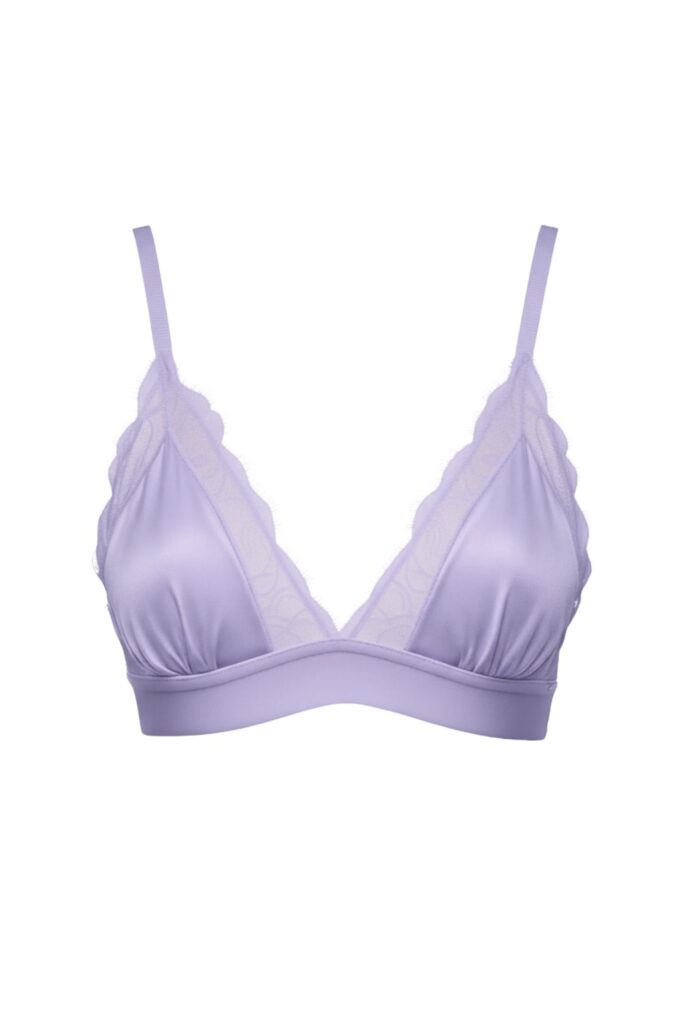 Liv Satin Bralette Lavender