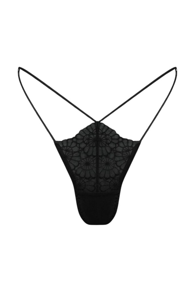 Fleur Strap Brief Black