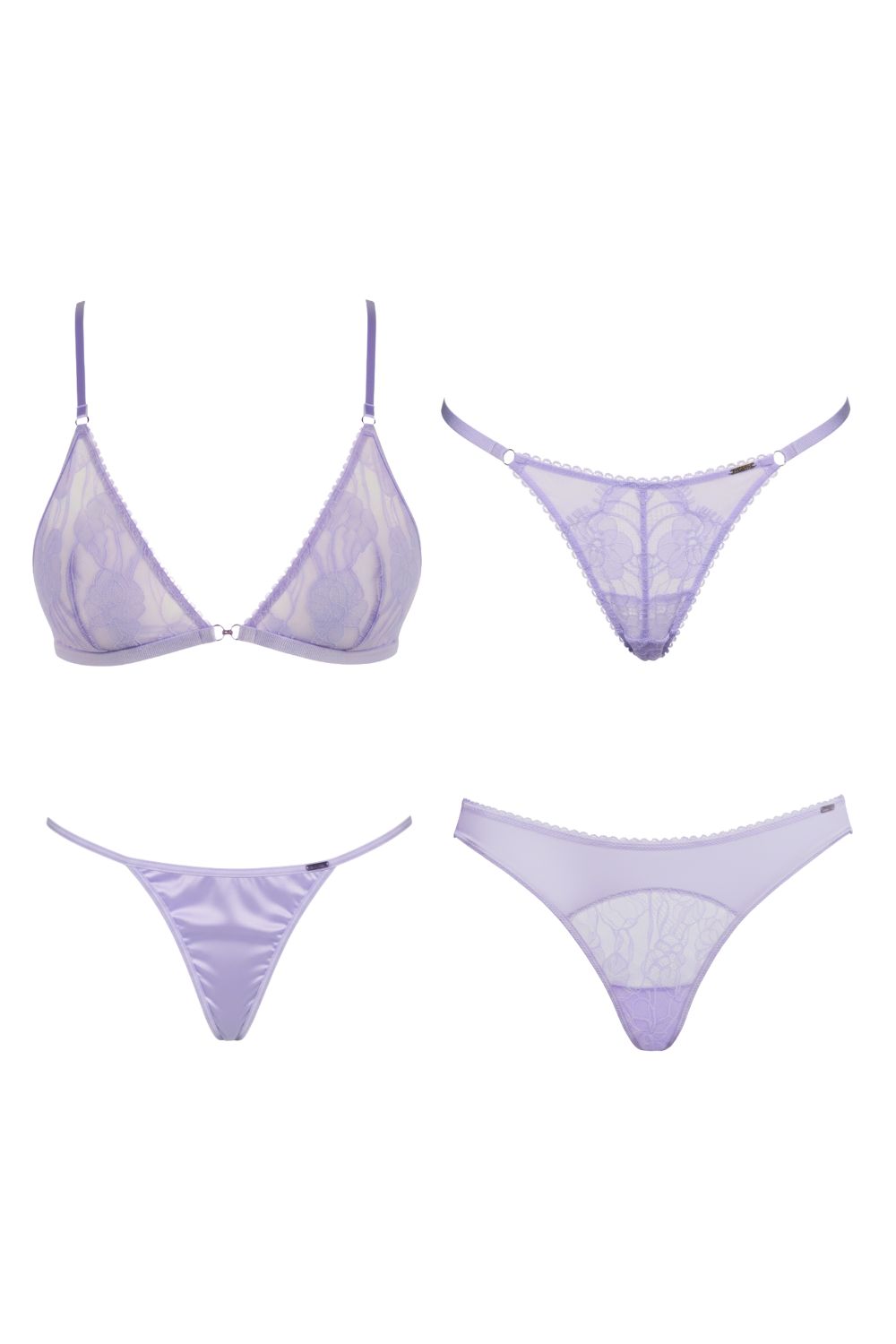 Liv Bralette Lavender 4-PC