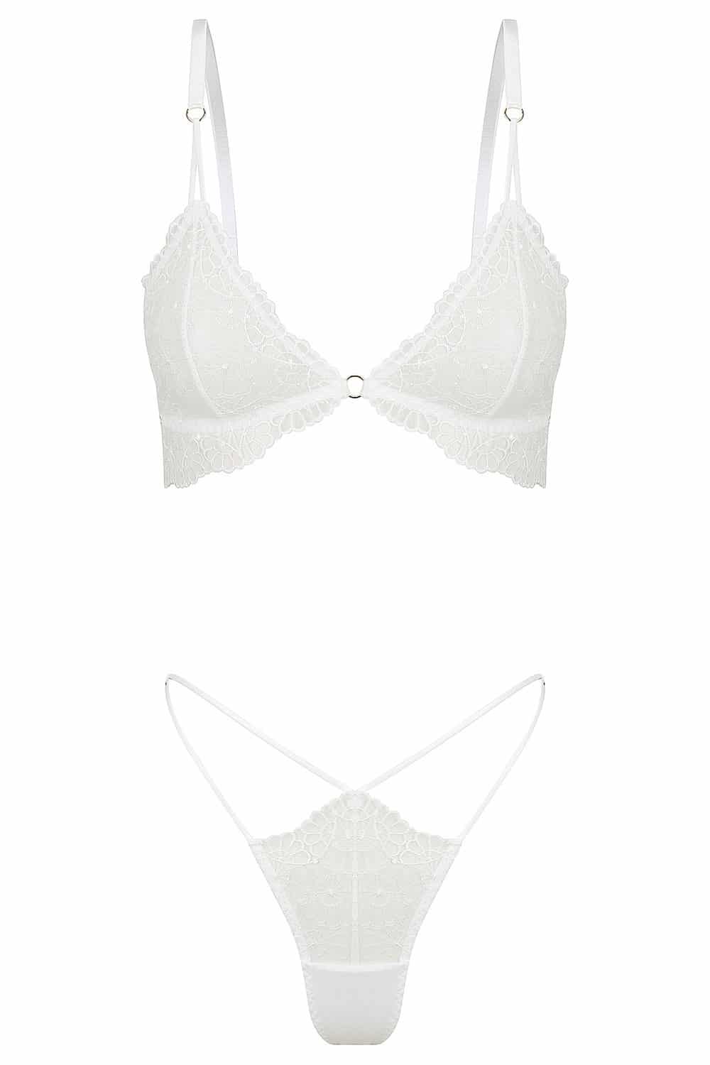 Fleur Bralette Set Cream